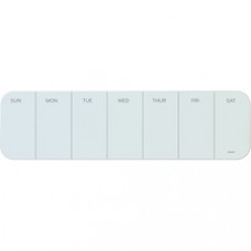 U Brands Magnetic Glass Dry Erase Weekly Calendar Board - 5.5