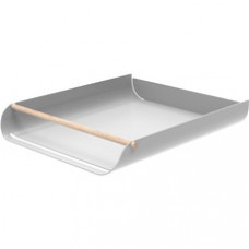 U Brands Metal Letter Tray, Desktop Accessory, Arc Collection, Grey (3548A02-06) - 1.8