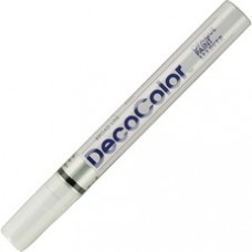Marvy DecoColor Broad Point Paint Markers - Broad Marker Point - White Oil Based Ink - 1 Each