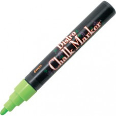 Marvy Uchida Bistro Erasable Fluorescent Chalk Markers - 6 mm Marker Point Size - Fluorescent Green Water Based Ink - 1 Each