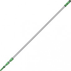Unger OptiLoc 3-section Extension Poles - 29.53 ft Length - Green, Silver - Anodized Aluminum, Plastic, Nylon - 1 Each