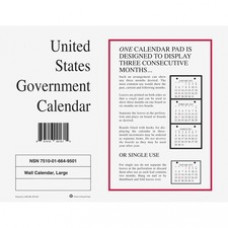 Unicor Monthly Wall Calendar - Monthly - 1 Month Double Page Layout - White - 8.5