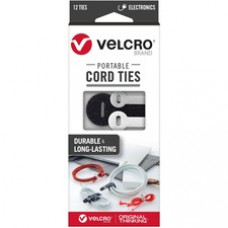 VELCRO® Portable Cord Ties - Cable Tie - Multi - 12 Pack