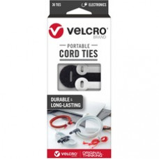 VELCRO® Portable Cord Ties - Cable Tie - Multi - 36 Pack