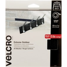 VELCRO® Brand Industrial-strength Fastener Roll - 10" Width x 1 ft Length - Plastic - Heavy Duty - 1 Roll - Black