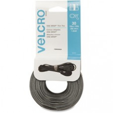 VELCRO® Brand Reusable Cable Ties - Black, Gray - 30 Pack