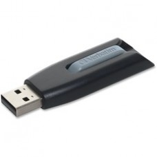 Verbatim 128GB Store 'n' Go V3 USB 3.0 Flash Drive - Gray - 128 GB - Black, Gray - 1pk