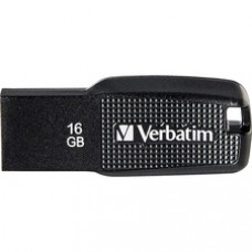 Verbatim 16GB Ergo USB Flash Drive - Black - The Verbatim Ergo USB drive features an ergonomic design for in-hand comfort and COB design for enhanced reliability.