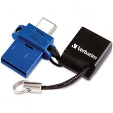 32GB Store 'n' Go Dual USB 3.0 Flash Drive for USB-C™ Devices - Blue - 32GB - Blue
