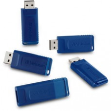 Verbatim 16GB USB Flash Drive - 5pk - Blue - 16 GB - USB 2.0 Type A - Blue - 5 Year Warranty - 5 / Pack