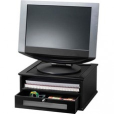 Victor 1175-5 Midnight Black Monitor Riser - Flat Panel Display Type Supported - 1 x Shelf(ves)13.4