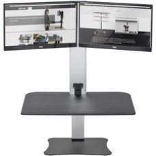 Victor High Rise Electric Dual Monitor Standing Desk Workstation - Supports Two 25