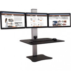 Victor High Rise Electric Triple Monitor Standing Desk - 23