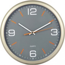 Victory Light Slim Monochromatic Wall Clock - Dark Gray Main Dial - Gray - Contemporary Style