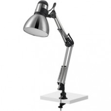 Victory Light Convertible Architect Desk Lamp - 1 x 40 W LED, Incandescent Bulb - Brushed Nickel - Adjustable Arm, Adjustable Shade - Metal - Desk Mountable, Surface Mount - Gray - for Desk, Workstation, Home, Office, Drafting Table