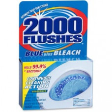WD-40 2000 Flushes Blue/Bleach Bowl Cleaner Tablets - Concentrate Tablet - 3.50 oz (0.22 lb) - 12 / Carton - Blue