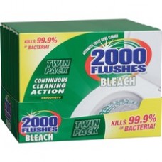 2000 Flushes Automatic Toilet Bowl Cleaner - Tablet - 12 / Carton - White