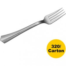 Reflections Bagged Plastic Cutlery - 320/Carton - Fork - Plastic - Silver