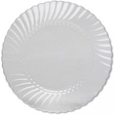 Classicware Heavyweight Plates - Picnic, Party - Disposable - Clear - Plastic Body - 12 / Carton