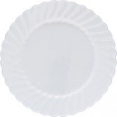 Classicware WNA Comet Heavyweight Plastic White Plates - 6