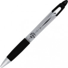Zebra Pen Z-grip Max Retractable Ballpoint Pens - Medium Pen Point - 1 mm Pen Point Size - Conical Pen Point Style - Black - Gray Barrel