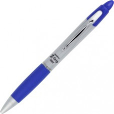 Zebra Pen Z-grip Max Retractable Ballpoint Pens - Medium Pen Point - 1 mm Pen Point Size - Blue - Gray Barrel