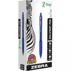 Zebra Pen Z-Grip 0.7mm Retractable Ballpoint Pen - 0.7 mm Pen Point Size - Retractable - Blue - 1 Dozen