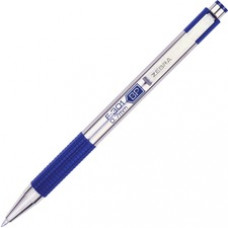 Zebra Pen BCA F-301 Stainless Steel Ballpoint Pens - Fine Pen Point - 0.7 mm Pen Point Size - Refillable - Blue - Stainless Steel Stainless Steel Barrel - 12 / Dozen