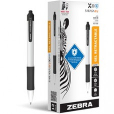 Zebra Pen SARASA dry X20+ Retractable Gel Pen - Medium Pen Point - 0.7 mm Pen Point Size - Conical Pen Point Style - Retractable - Black Gel-based Ink - White Plastic Barrel - 12 / Dozen