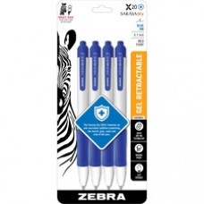 Zebra Pen SARASA dry X20+ Retractable Gel Pen - Medium Pen Point - 0.7 mm Pen Point Size - Retractable - Blue Gel-based Ink - Plastic Barrel - 4 / Pack