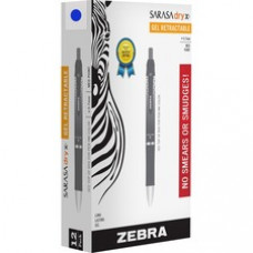 Zebra Pen Sarasa Dry X1 Gel Retractable Pens - Retractable - Blue Dry, Gel-based Ink - 1 Dozen