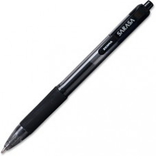Zebra Pen Sarasa Gel Retractable Pens - Bold Pen Point - 1 mm Pen Point Size - Refillable - Black - Transparent Barrel