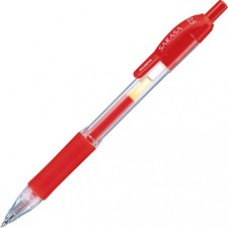 Zebra Pen Sarasa Gel Retractable Pens - Fine Pen Point - 0.5 mm Pen Point Size - Red Gel-based Ink - Transparent, Red Barrel