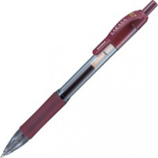 Zebra Pen Sarasa Gel Retractable Pens - Medium Pen Point - 0.7 mm Pen Point Size - Refillable - Mahogany Pigment-based Ink - Translucent Barrel