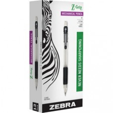 Zebra Pen Z-grip Clear Barrel Mechanical Pencil - 0.7 mm Lead Diameter - Refillable - Clear Barrel - 12 / Dozen