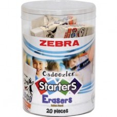 Zebra Pen Cadoozles Starters Block Erasers - White - 3
