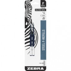 Zebra Pen F-Series Pen Refills - Medium Point - Blue Ink - 2 / Pack