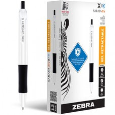 Zebra SARASA dry X1+ Gel Pen - Medium Pen Point - 0.7 mm Pen Point Size - Refillable - Retractable - Black Gel-based, Dry Ink - White Plastic Barrel - 12 / Dozen