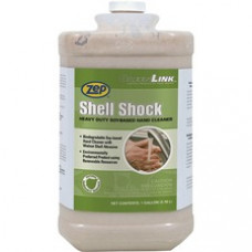 Zep Shell Shock HD Industrial Hand Cleaner - Spiced Apple Scent - 1 gal (3.8 L) - Squeeze Bottle Dispenser - Grime Remover, Grease Remover, Soil Remover, Tar Remover, Resin Remover, Paint Remover, Carbon Remover, Asphalt Remover, Ink Remover - Hand - Brow