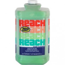 Zep Reach Hand Cleaner - Almond Scent - 1 gal (3.8 L) - Grease Remover, Resin Remover, Ink Remover, Tar Remover, Adhesive Remover, Oil Remover, Adhesive Remover, Grease Remover, Asphalt Remover, Oil Remover - Hand - Light Green, Opaque - Phosphate-fr