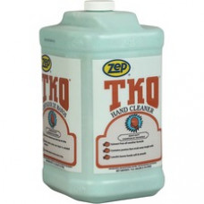 Zep TKO Hand Cleaner - Lemon Lime Scent - 1 gal (3.8 L) - Dirt Remover, Grime Remover, Grease Remover - Hand - Blue, Opaque - Solvent-free, Heavy Duty, Non-flammable - 4 / Carton