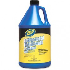 Zep Commercial Antibacterial Disinfectant and Cleaner - Liquid - 1 gal (128 fl oz) - Lemon Scent - 1 Each - Blue