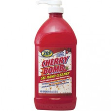 Zep Commercial Cherry Bomb Gel Hand Cleaner - Cherry Scent - 48 fl oz (1419.5 mL) - Dirt Remover, Grime Remover, Odor Remover, Grease Remover, Paint Remover, Adhesive Remover, Ink Remover, Soil Remover, Oil Remover, Tar Remover, Carbon Remover, ... -