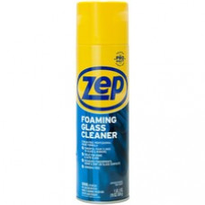 Zep Commercial Foaming Glass Cleaner - Foam Spray - 0.15 gal (19 fl oz) - 12 / Carton - Black