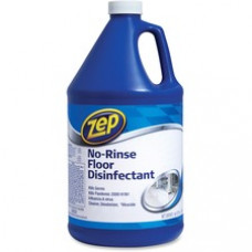 Zep No Rinse Floor Disinfectant - Liquid - 1 gal (128 fl oz) - 1 Each - Blue