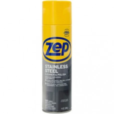 Zep Commercial Stainless Steel Polish - Spray - 0.11 gal (14 fl oz) - 12 / Carton - Chrome, Black