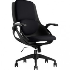 all33 BackStrong C1 Task Chair - Black Fabric Seat - Black Frame - 5-star Base - Black - Armrest - 1 Each