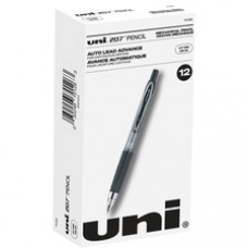 uniball™ 207 Mechanical Pencils - HB, #2 Lead - 0.7 mm Lead Diameter - Black Lead - Black Barrel - 1 Dozen
