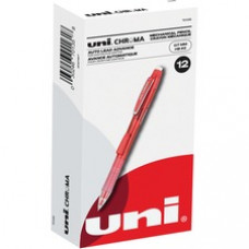 uni® CHROMA Mechanical Pencils - HB, #2 Lead - 0.7 mm Lead Diameter - Black Lead - Red Barrel - 1 Dozen