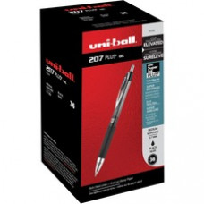 uniball™ 207 PLUS+ Gel Pen - Medium Pen Point - 0.7 mm Pen Point Size - Retractable - Metallic Barrel - 36 / Pack